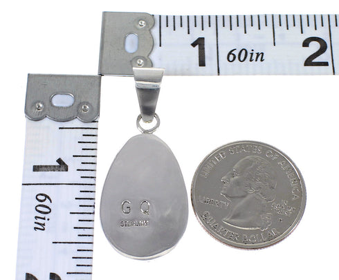 Genuine Sterling Silver And Multicolor Southwest Pendant VX64484